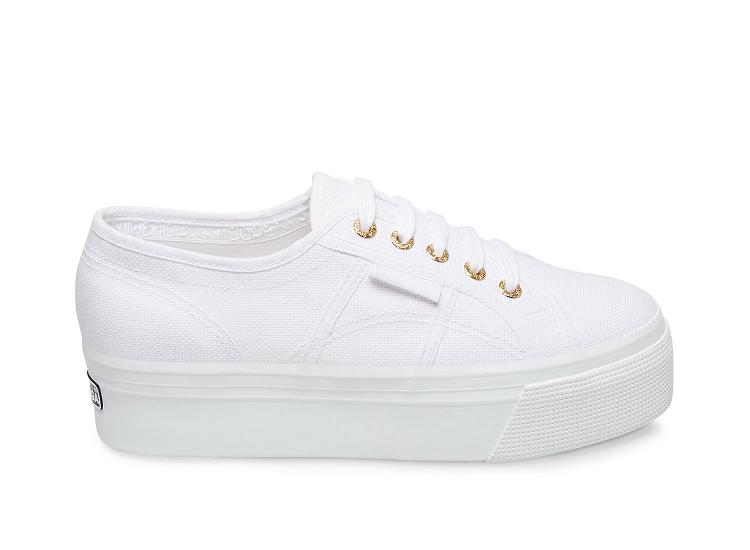 Superga 2790 Acotw White Gold - Womens Superga Platform Shoes